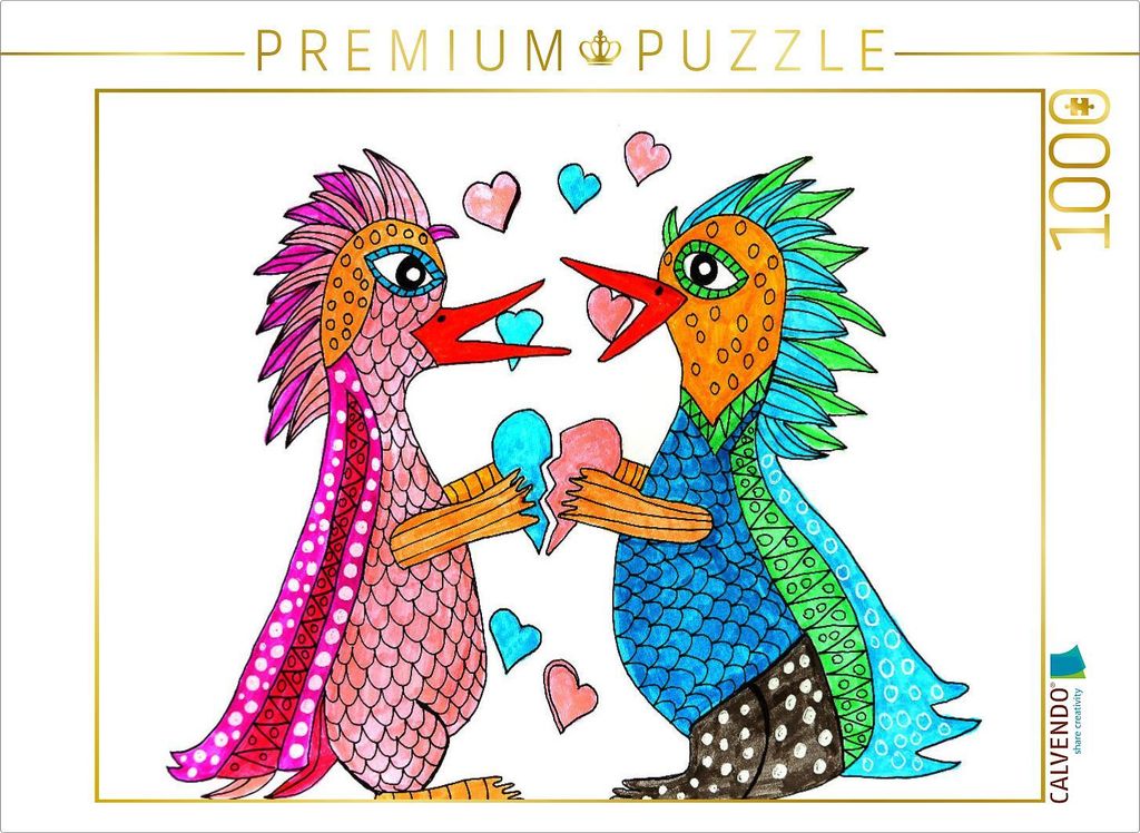 CALVENDO Puzzle Verliebte Pinguine | 1000 Teile Lege-Größe Produktbild 