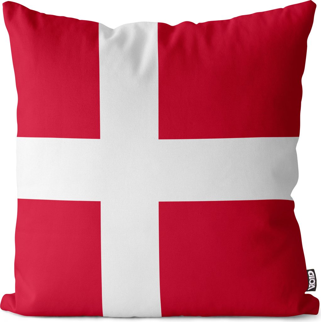 VOID Dänemark Danmark Polyester Kissenbezug Flagge Fahne Fan-Kissen Kissenhülle Outdoor Indoor Bunt
