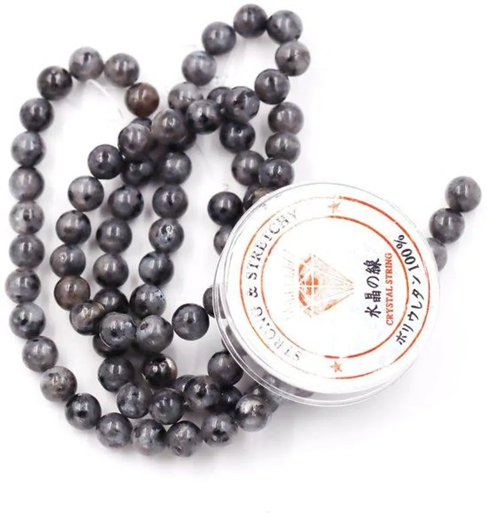 Bracelet en Larvikite Noire 10 mm - Pierres Énergétiques Naturelles