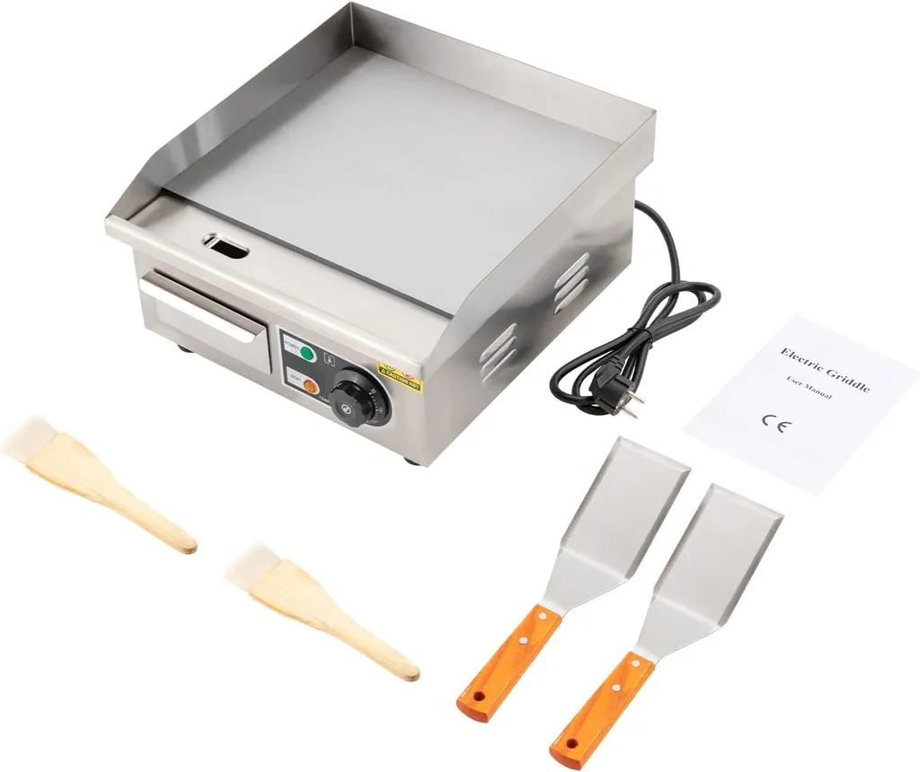 Grill électrique inox 2000W avec plaque de cuisson rapide et robuste - 8