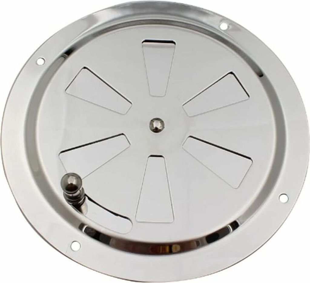 Rundes Lüftungsgitter, verstellbare Luftöffnung, Lufteinlass und -auslass aus Edelstahl, 125 mm