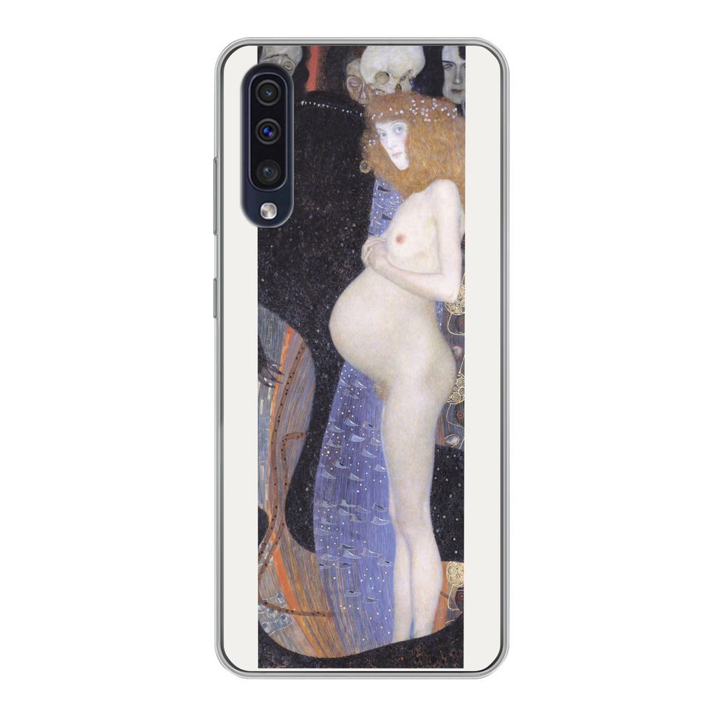 MuchoWow Handyhülle Schutzhülle Hülle für Samsung Galaxy A30s Hoffnung I - Gustav Klimt Silikon Softcase Handy Hülle - Karteninhaber