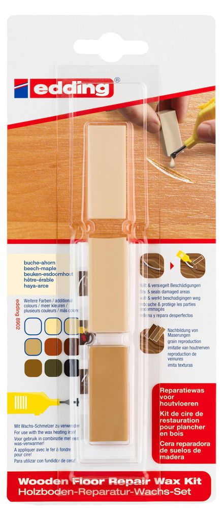 Edding 8902, Möbel-Reparaturstift, Wachs, Weiß, 90 mm, 15 Produktbild 