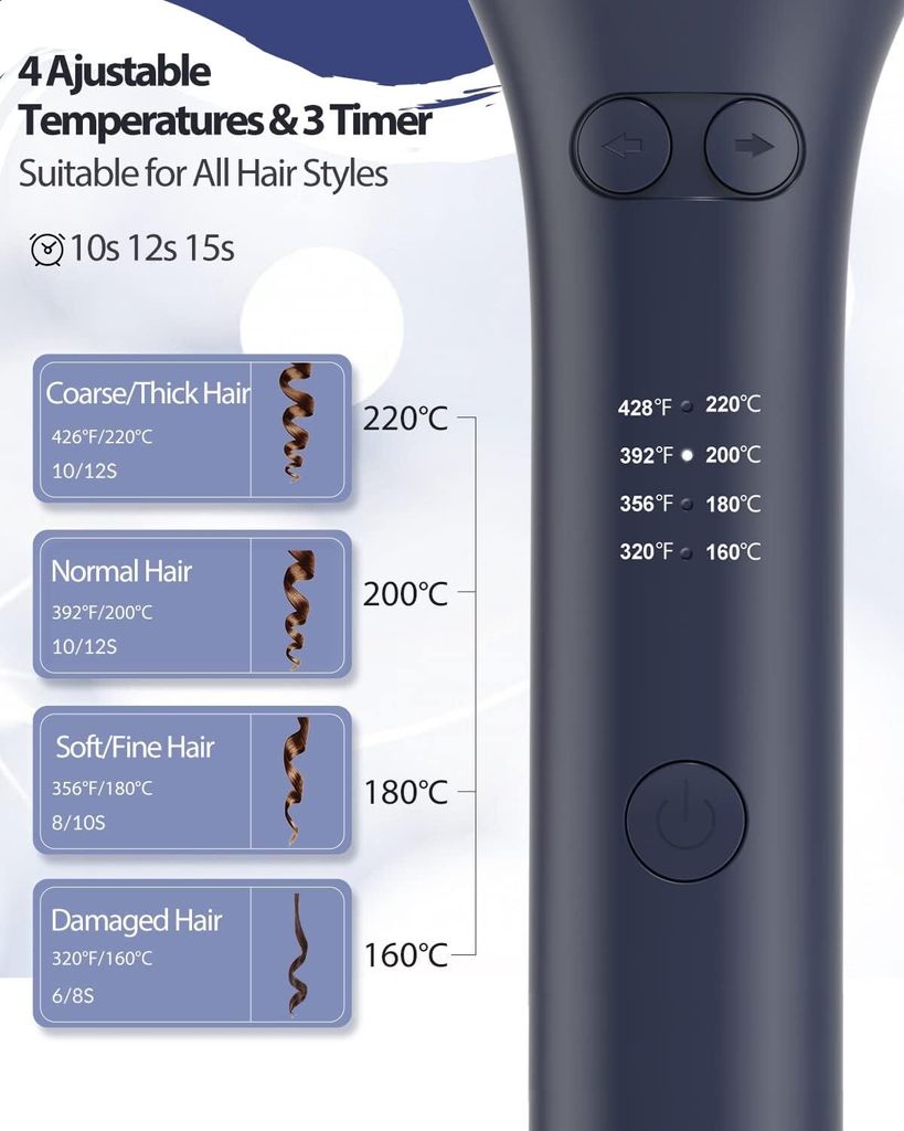 Automatischer Lockenstab mit 4 Temperaturen, Drehbarer Produktbild 2