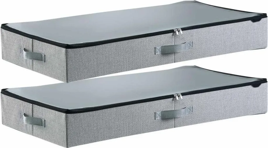 Bac de rangement plat 85cm avec couvercle hermétique, capacité 45 Litres
