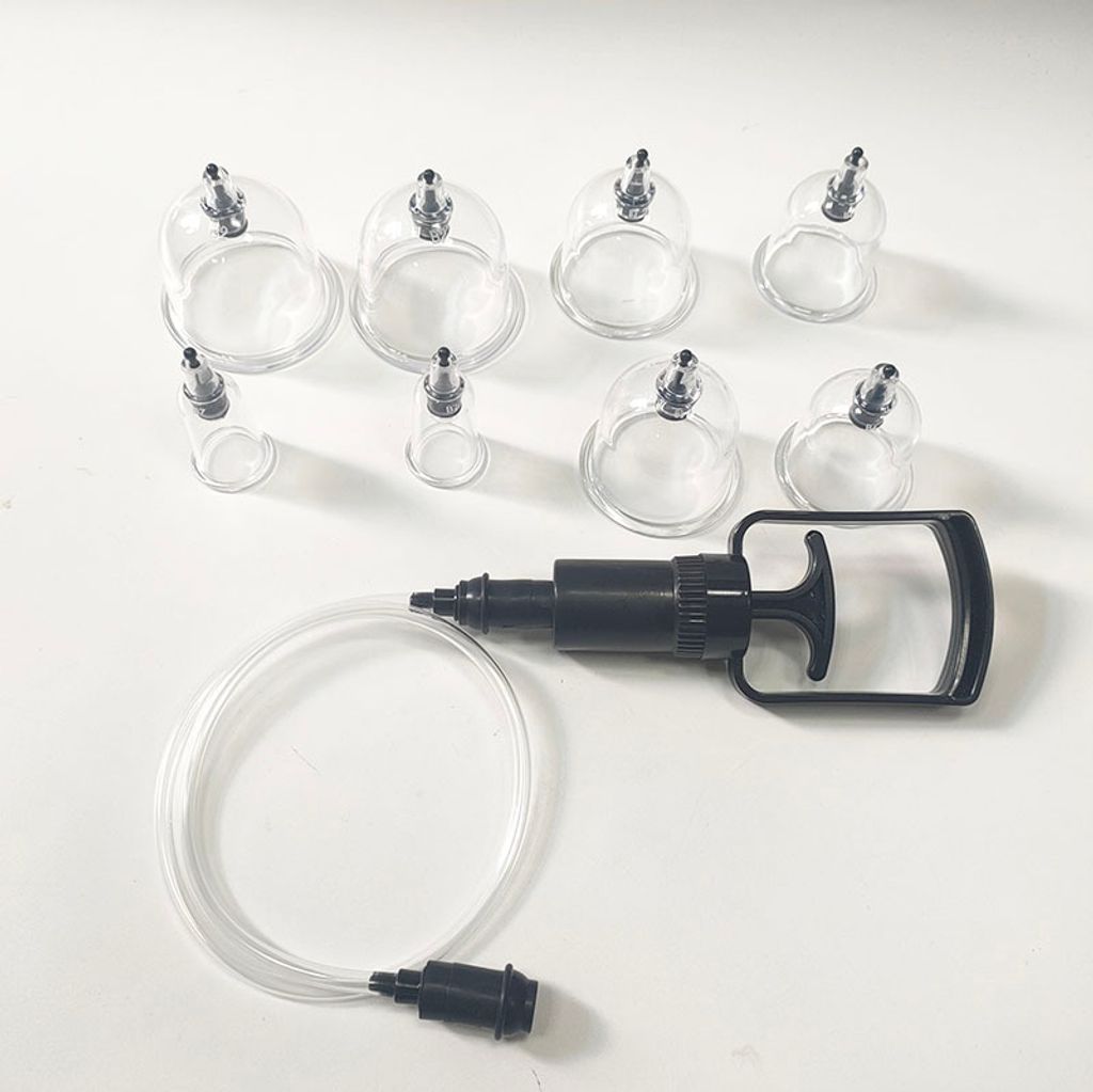 INF Schröpftherapie-Set für zu Hause – 8 Schröpfgläser mit Aufbewahrungsbox