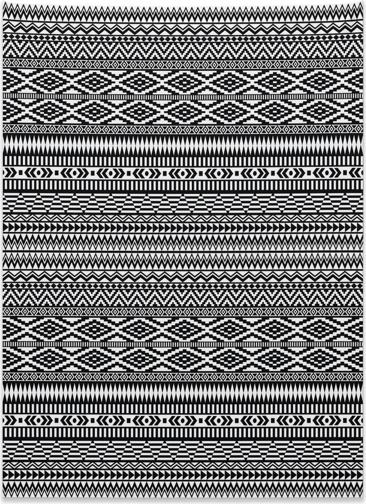 Abakuhaus afghanisch Wandteppich, Stammes-Formen-Muster aus Weiches Mikrofaser Stoff Kein Verblassen Klare Farben Waschbar, 110 x 150 cm, Weiß und...