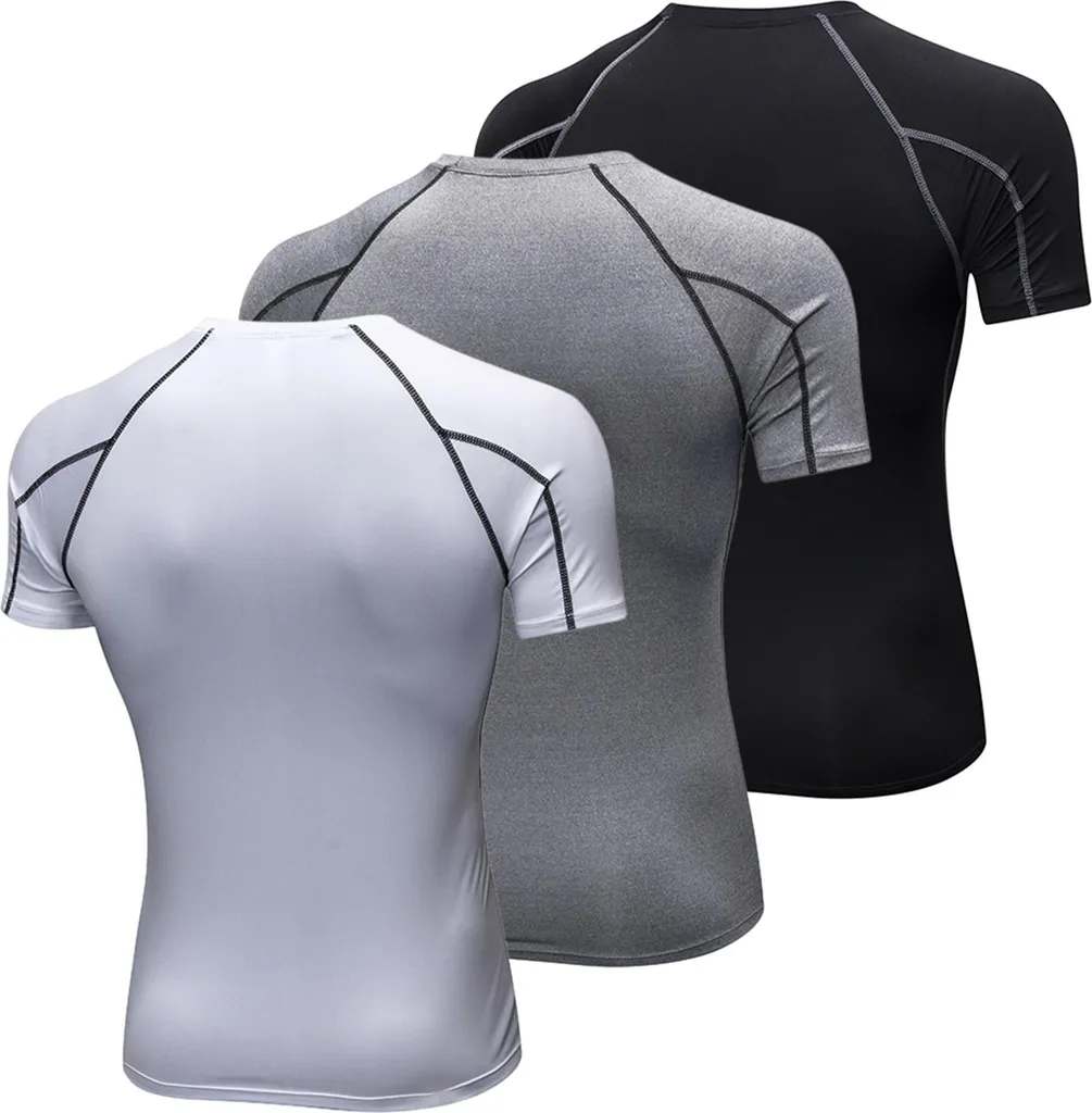 T-shirt running homme pack de 3 hauts de sport pour course et fitness