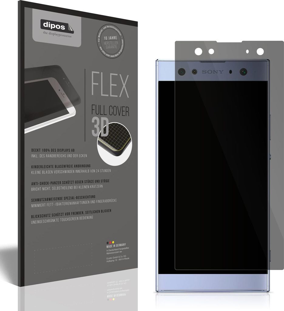 Full Cover Privacy Blickschutzfolie für Sony Xperia XA2 Ultra Folie Anti-Shock
