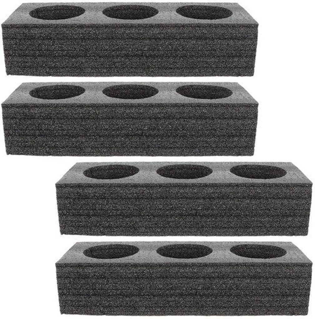Porte-bocaux de camping noir 4 pièces pour rangement vertical stable