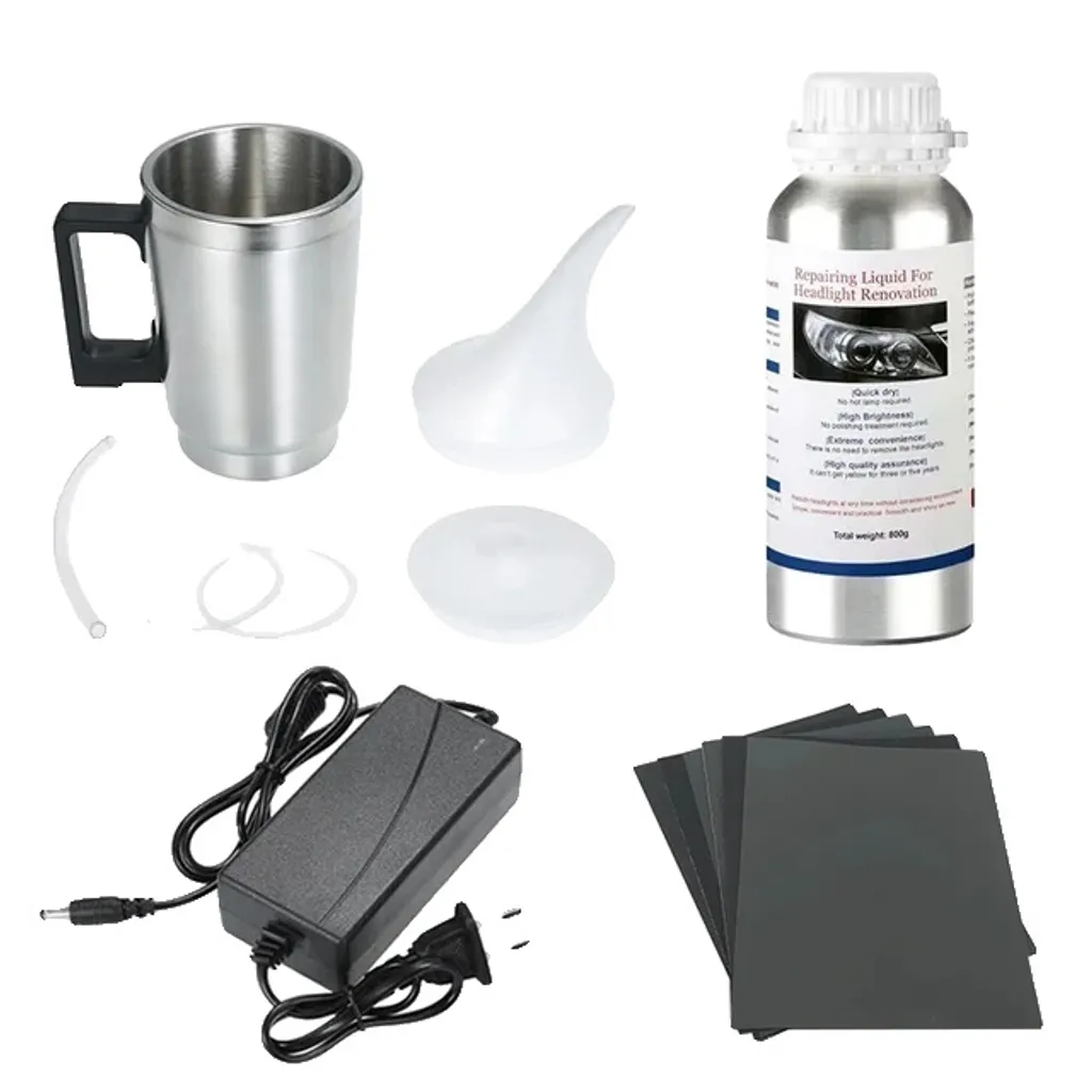 Kit Riparazione Fari 800ml Polimero Liquido - Lucidatura Professionale