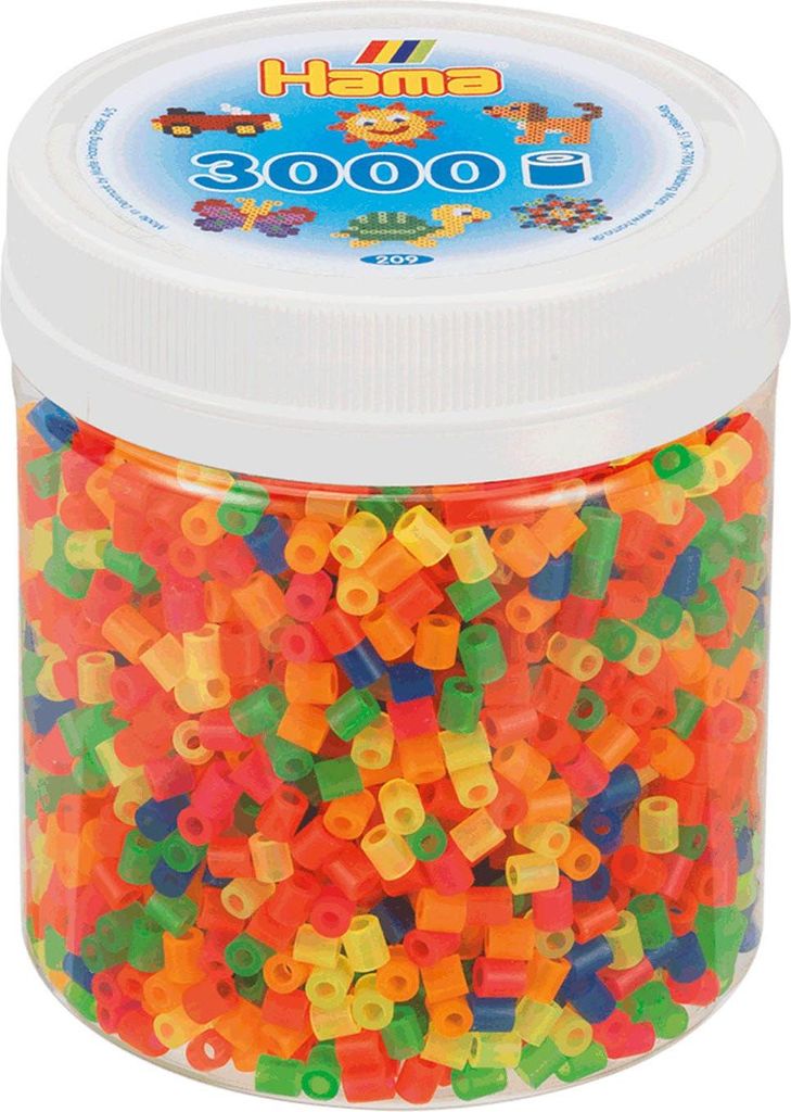 Hama Dose mit 3000 Midi-Bügelperlen Neon Mix 51 Produktbild 