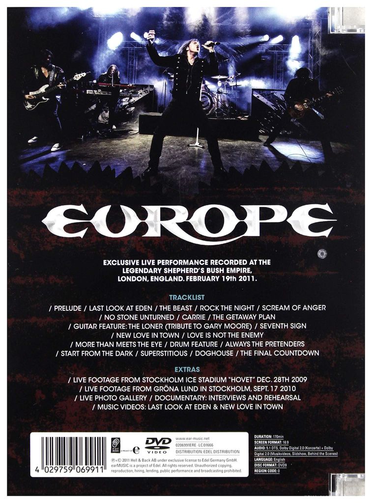 Europe Live at Shepherd's Bush