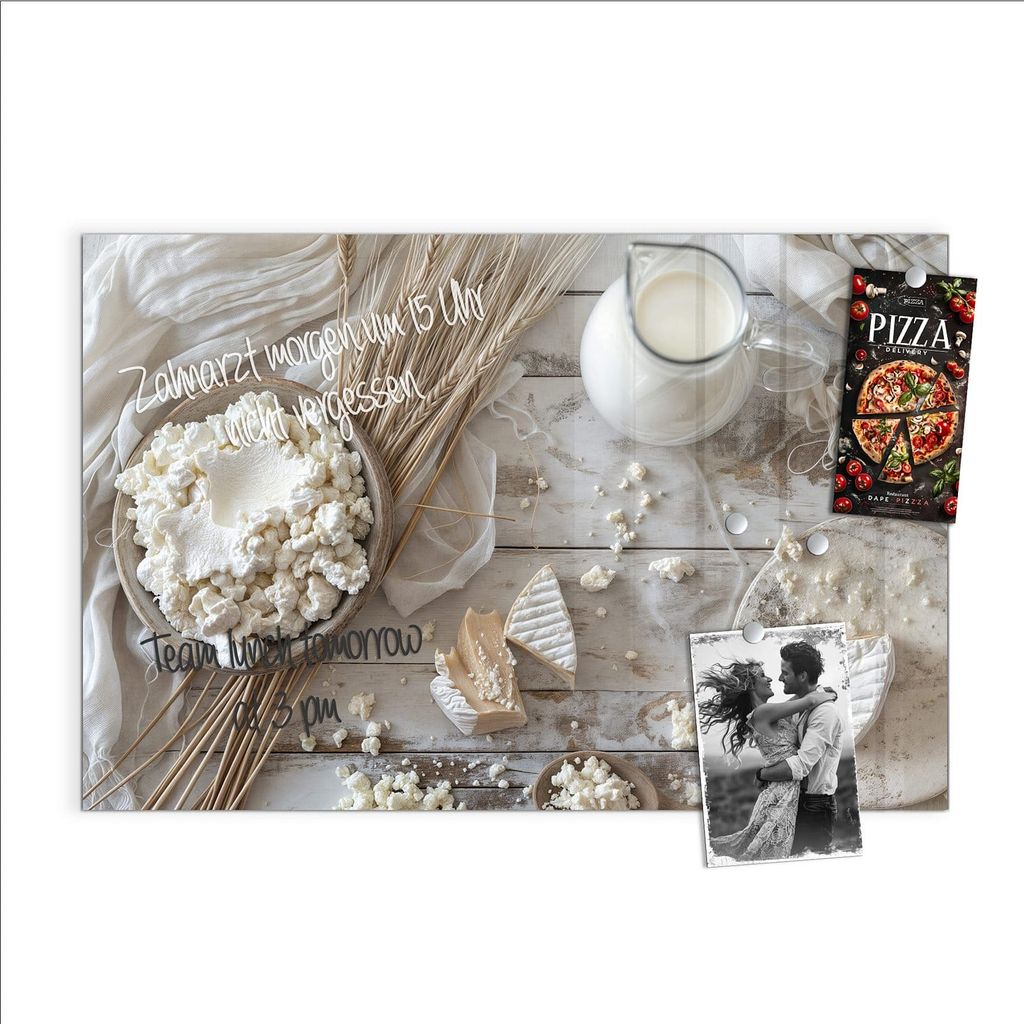 Magnettafel 60x40cm Pinnwand Whiteboard beschreibbar - Ziegenkäse Schale