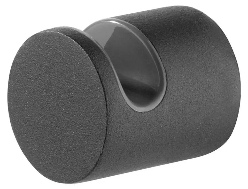 Accroche serviette inox noir mat anti-corrosion, fixation murale 3,5cm