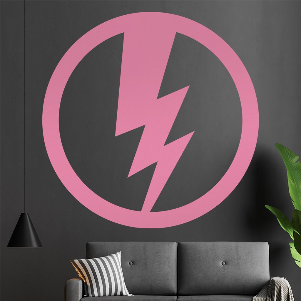 Blitz Wandtattoo in 6 Größen - Wandaufkleber Wall Sticker - Dekoration, Küche, Wohnzimmer, Schlafzimmer, Badezimmer