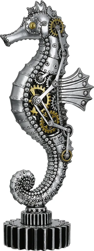 Figurine Hippocampe Steampunk en résine durable pour déco unique
