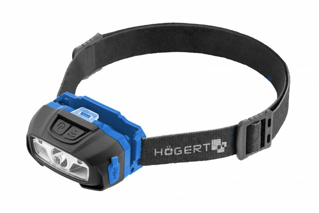 Högert Technik - LED-Stirnlampe USB wiederaufladbar - Superhelle Stirnlampe mit 6 Lichtmodi mit Bewegungssensor - leichte IPX6 wasserdichte - 220 ...