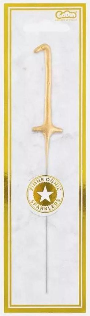 Wunderkerzen gold Zahl 1, 17cm