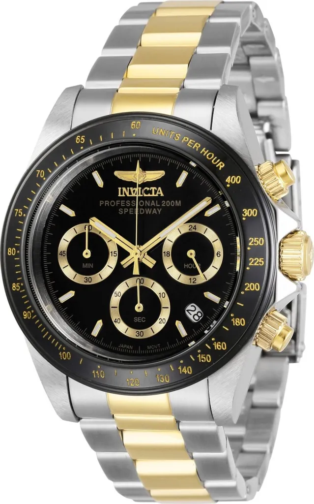 Orologio Invicta Speedway 36743 Uomo Elegante Nero Sport Acciaio 39mm