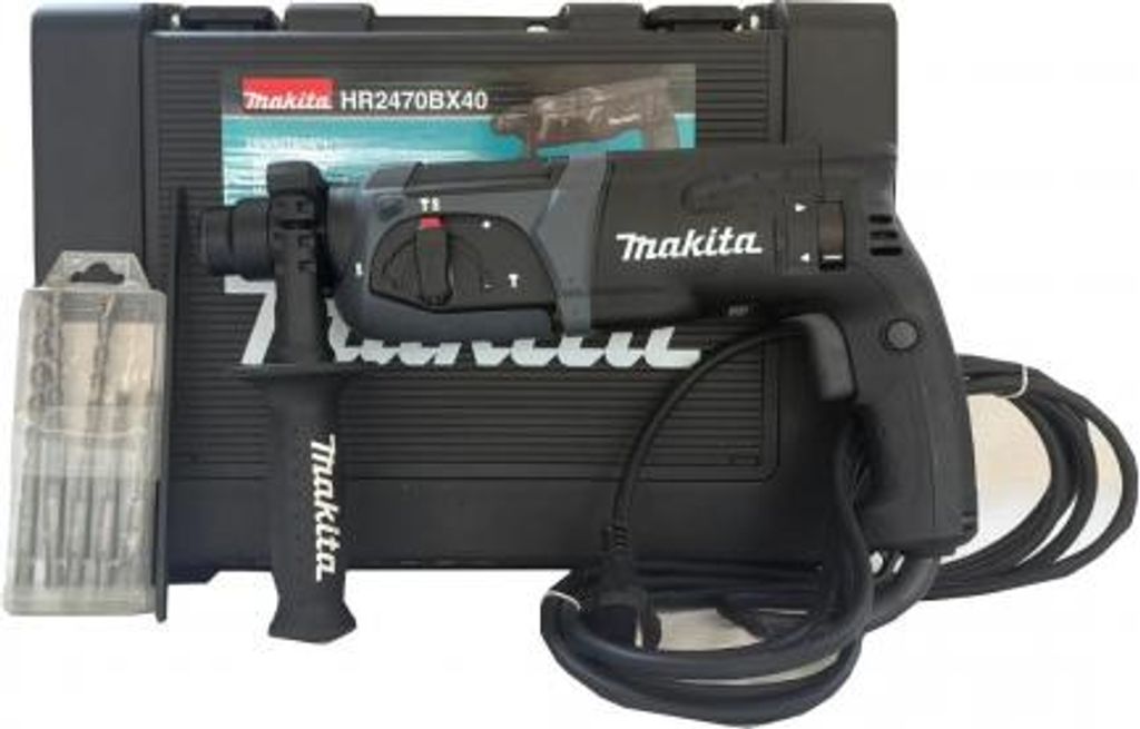 Makita HR2470BX40, SDS Plus, Schwarz, Grau, 2,4 cm, 1100 Produktbild 