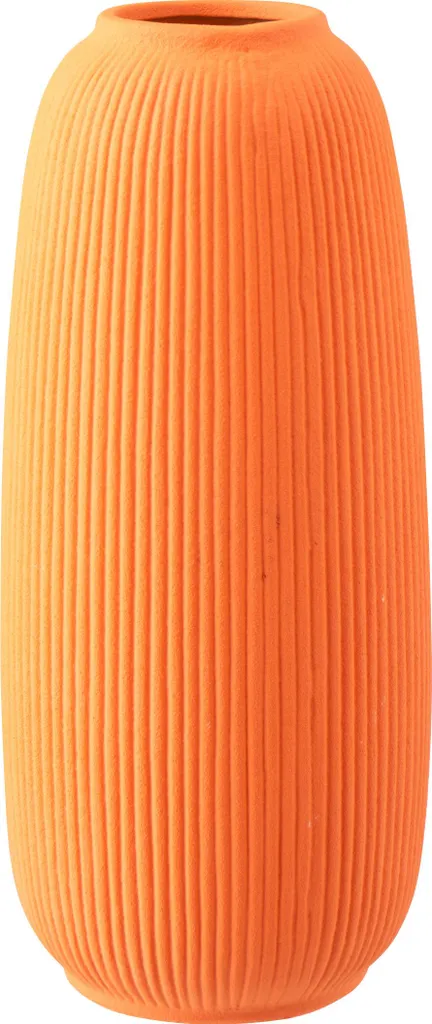 Vase J-Line Ruby orange en grès : Un grand vase stable et incassable