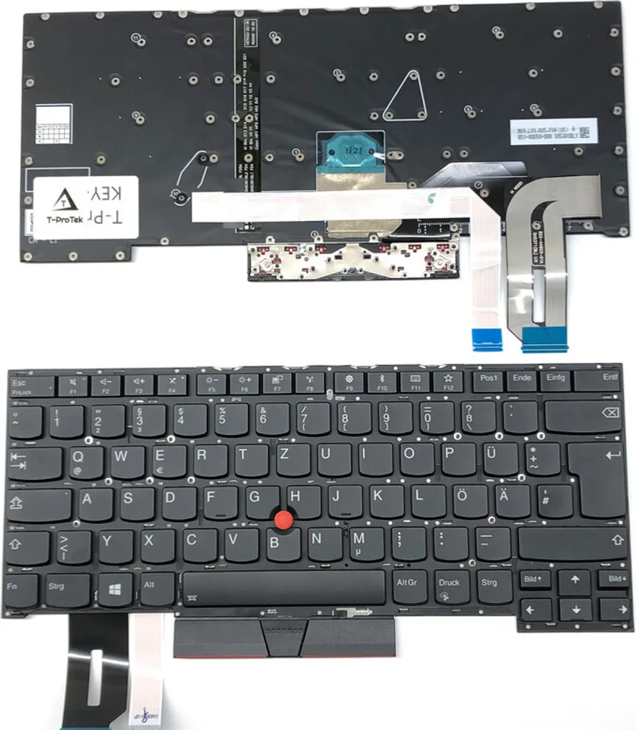 Clavier Rétroéclairé pour Lenovo ThinkPad T490s Noir AZERTY Résistant