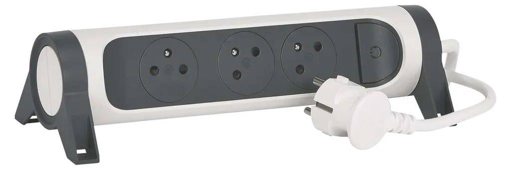 Multiprise de bureau rotative Legrand pour coin informatique et TV