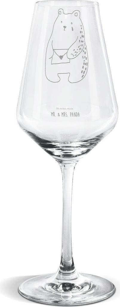 Mr. & Mrs. Panda Weinglas Bär Vermissen - Transparent - Geschenk, Verreist, Unglücklich Verliebt, Teddy, Liebeskummer, Weißweinkelch, Weißwein ...