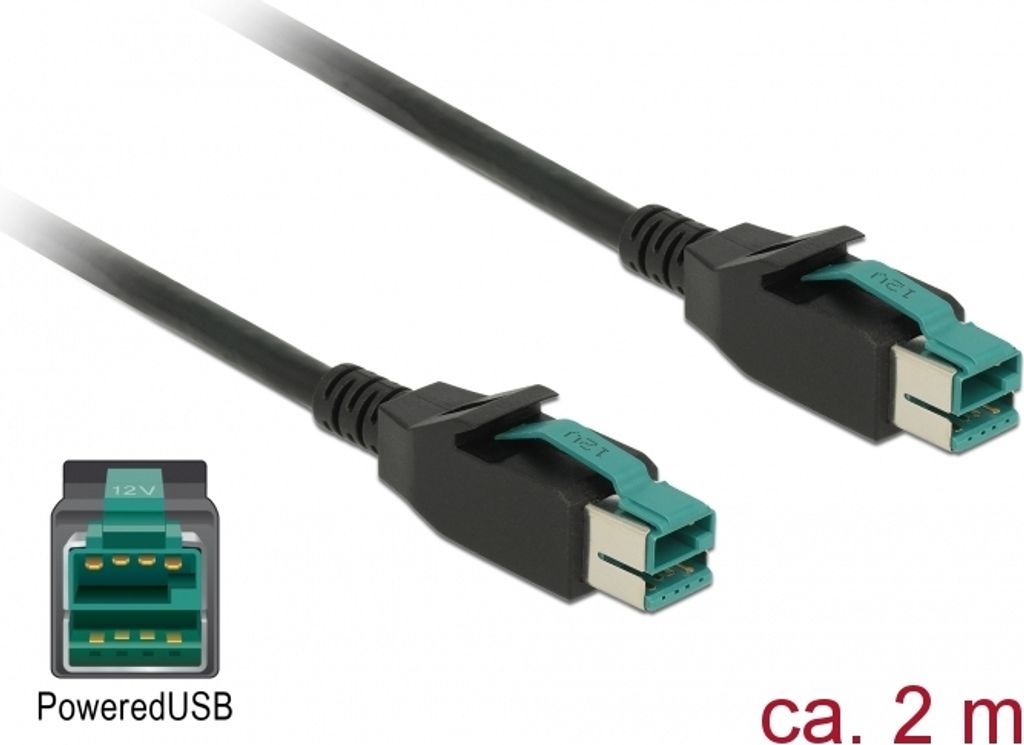 DELOCK PoweredUSB Kabel 12V St > St 2.0m