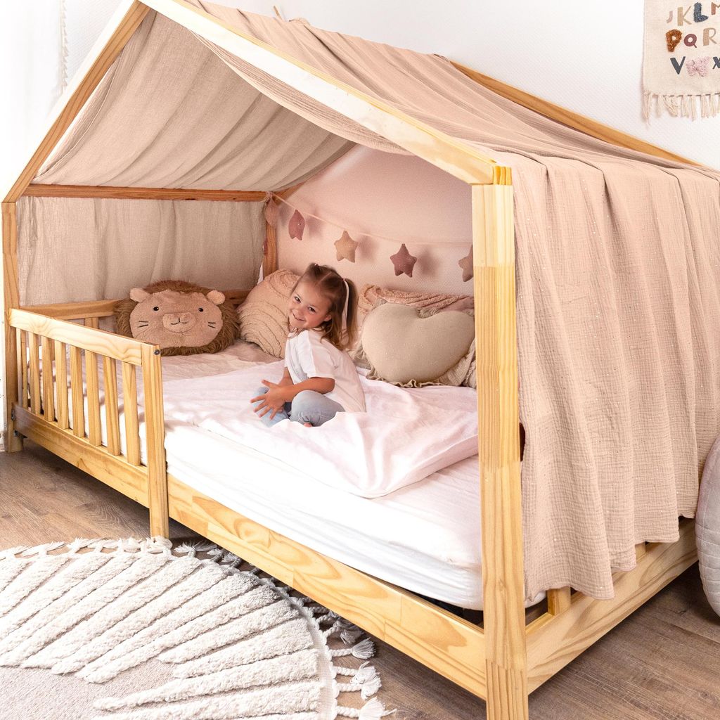Himmel für Hausbett Gold aus Musselin - 320, 360 oder 420 Produktbild 