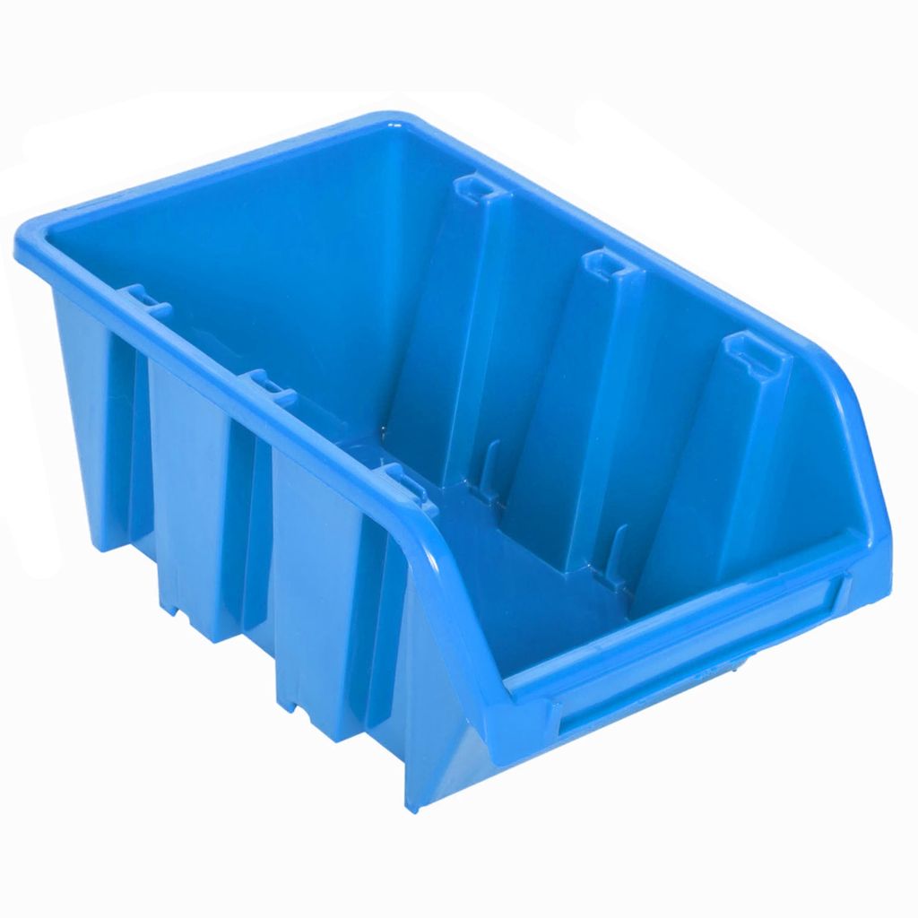 Stapelbox Werkstatt Garage Sichtlagerbox botle Sichtlagerkästen Stapelkiste Sortierbox Box 100x150x70 mm Blau stapelkisten kunststoff lagerboxen s...