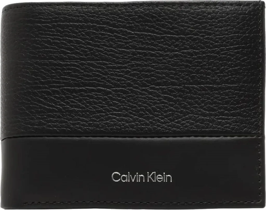 Portefeuille Pliable en Simili Cuir Noir Calvin Klein pour Homme Actif