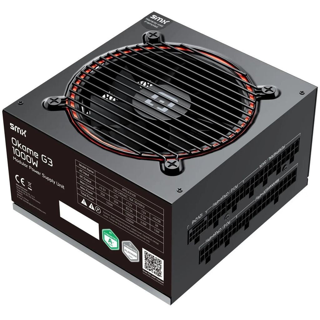 SMX® Okame G3 1000W, Cybnetics Platinum / 80 PLUS Platinum, Produktbild 