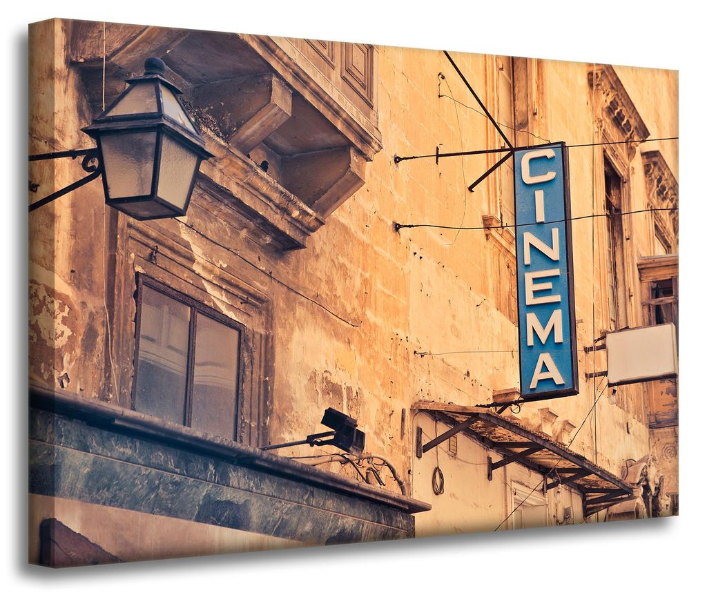 Leinwanddruck Vintage Retro Cinema Board 70x50