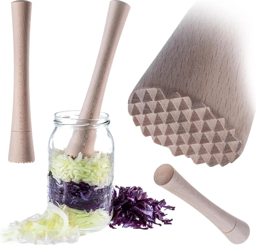 Pilon bois ergonomique pour choucroute - Finies les mains fatiguées