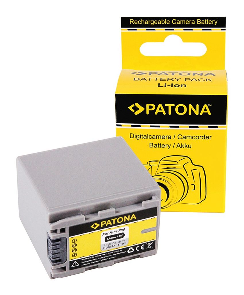 PATONA Akku für Sony NP-FP90 DCR DCRDVD202 DCR-DVD202 DCRDVD202E DCR-DVD202E