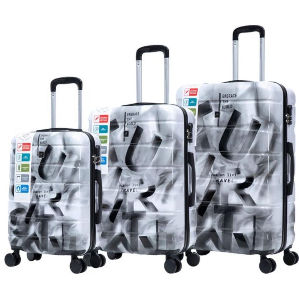 Kofferset Dreiteilig Reisekoffer Set PP Hartschale TSA Schloss 360° Doppelrollen Kratzfest Royal Swiss