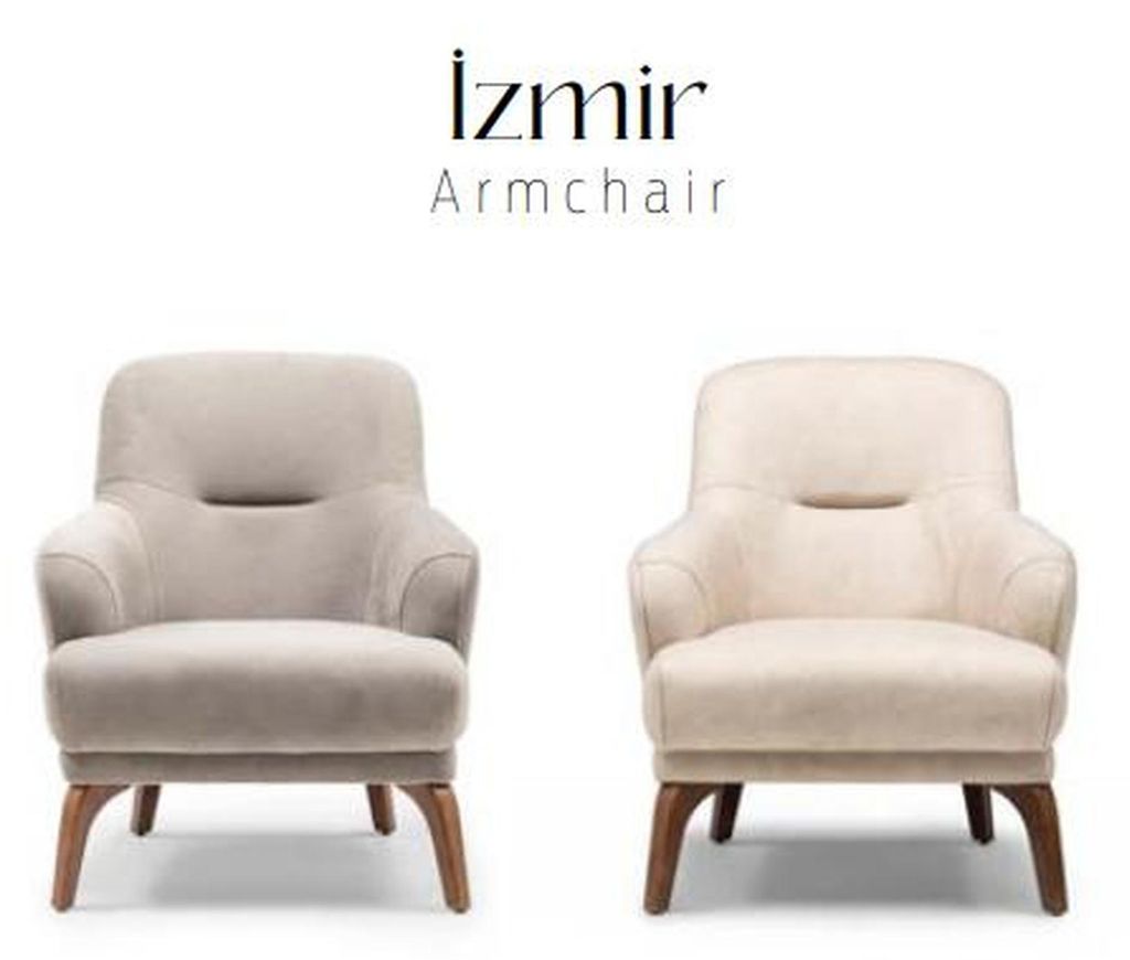 Stoffsessel Sessel Beige Polster Wohnzimmer Einsitzer Sitz Ohrensessel