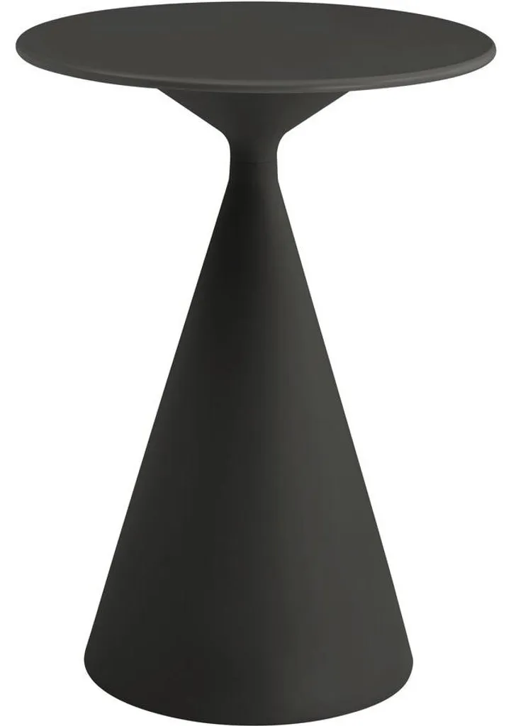 Table haute bistro de jardin Néora noire ⌀80 cm style industriel chic