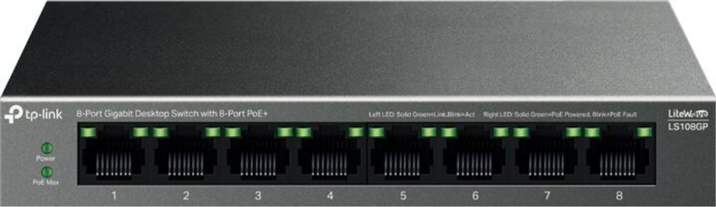TP-LINK TP-Link LiteWave Switch desktop a 8 porte Gigabit Immagine del prodotto 