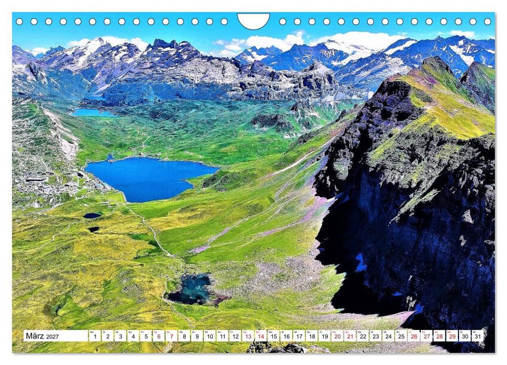 Majestätische Alpen (Wandkalender 2027 DIN A4 quer), CALVENDO Monatskalender