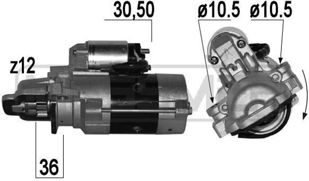 Démarreur Ford Ranger TKE ERA 220865A - Solution pour panne OE 1720325