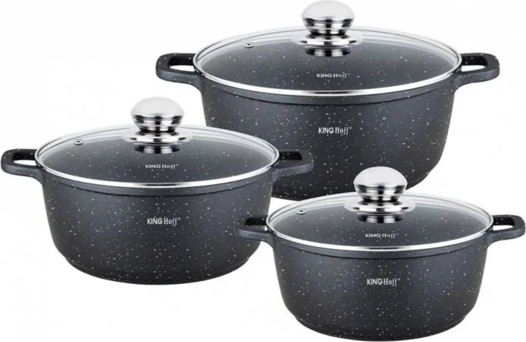Kinghoff 27963 Set Pentole in Marmo | Tradizione e Cottura Sana