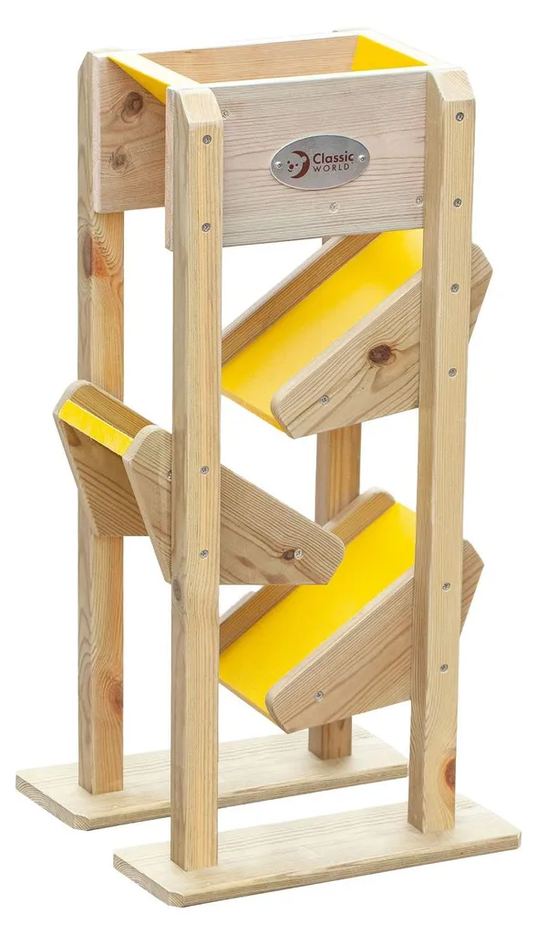 Classic World Toboggan à Sable en Bois Durable Jouet Extérieur Enfant
