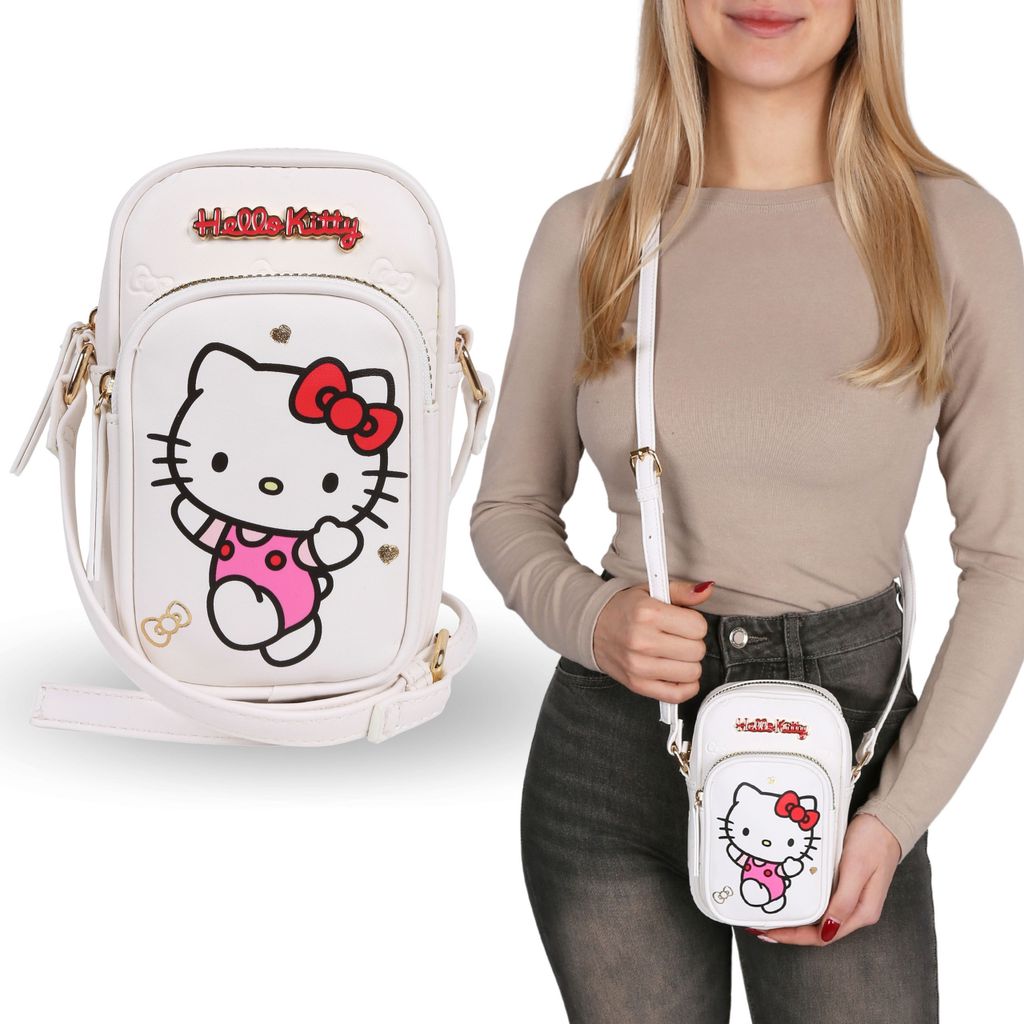 Bílá taška Hello Kitty, malá kabelka s nastavitelným Obrázek produktu 