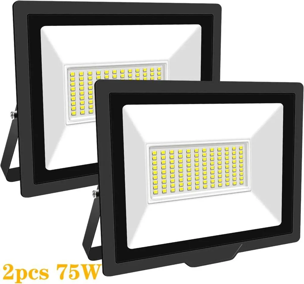 Projecteur LED extérieur pour terrasse et jardin 2x75W blanc chaud doux