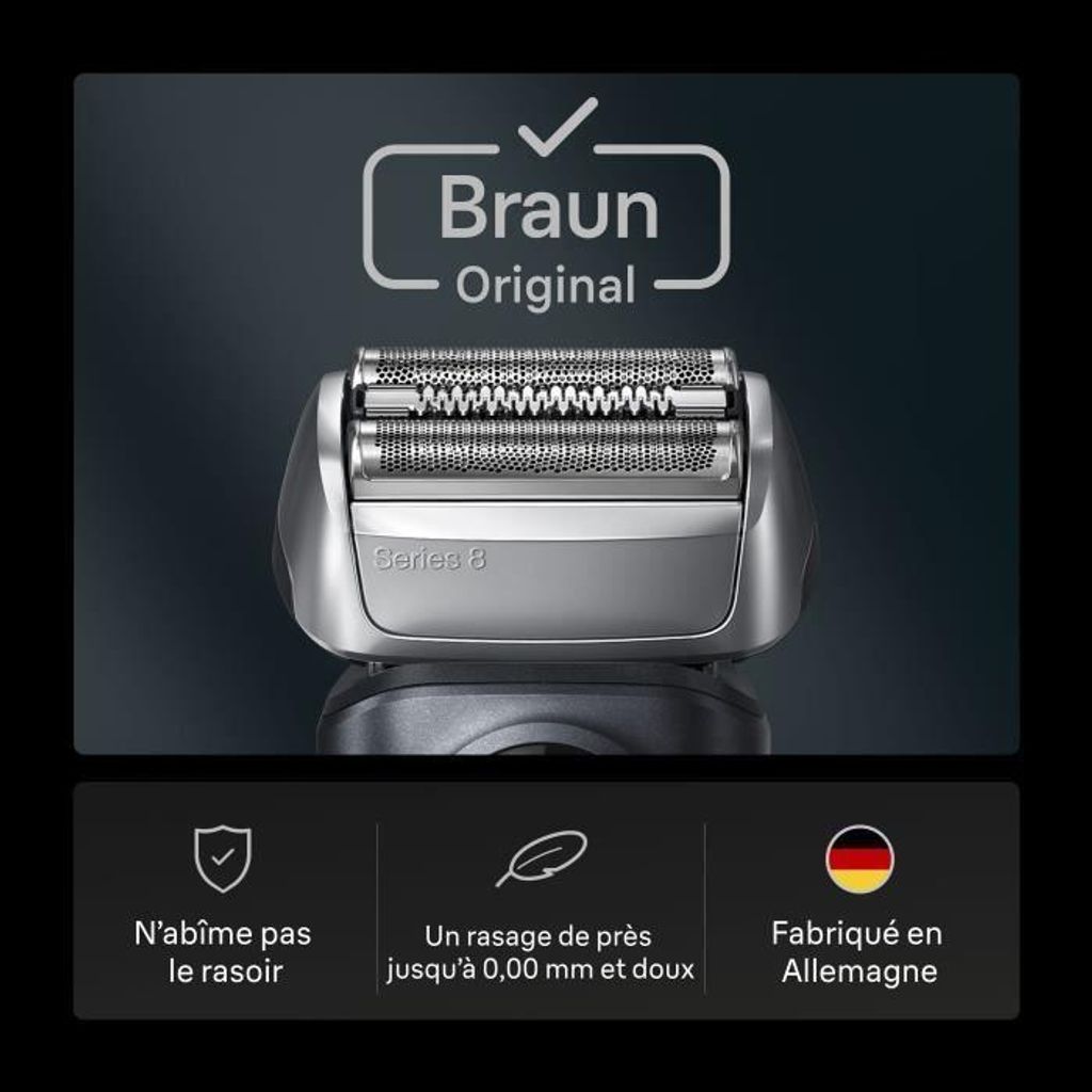 BRAUN Series 8 Scherkopf, 4+1 Elemente, 100% Germany, Kompatibel mit Series 8 Rasierern