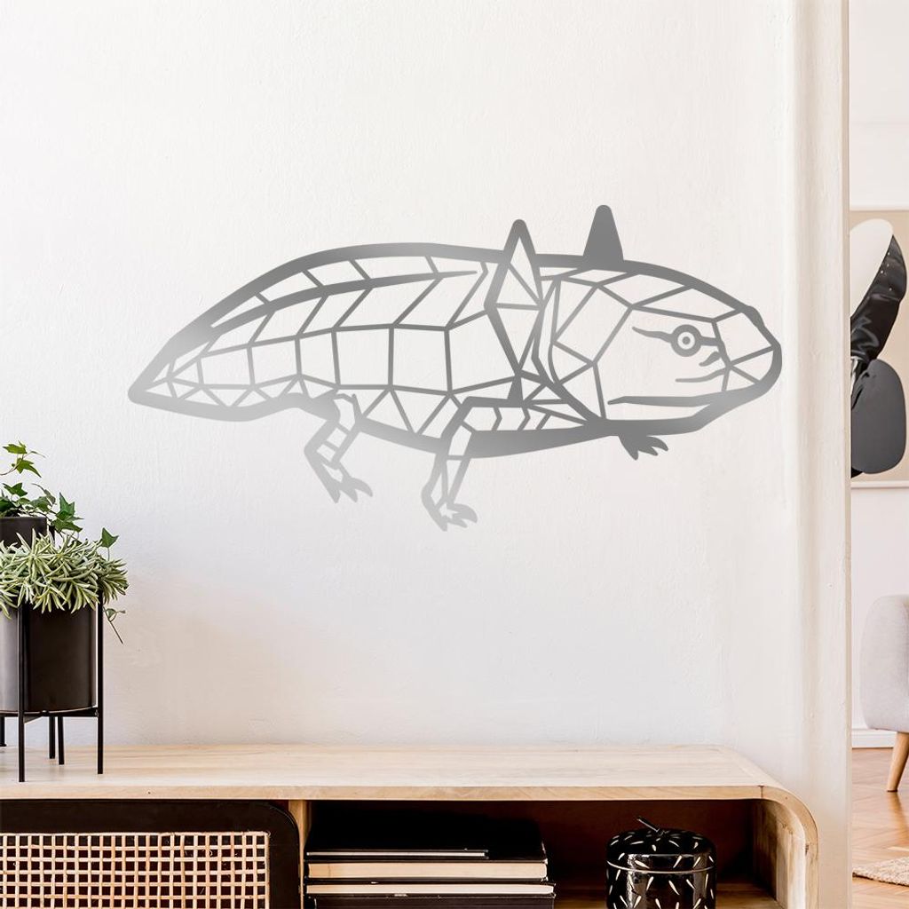 Axolotl Polygon Wandtattoo Wandaufkleber Wall Sticker - Dekoration, Küche, Wohnzimmer, Schlafzimmer, Badezimmer