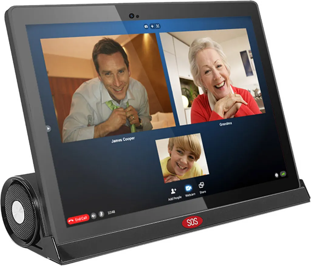Tablette senior 4G avec bouton SOS et station de charge rapide Lipa F50